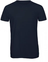 B&C Rundhalsshirt Triblend T-Shirt Herren Dunkelblau