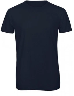 B&C Rundhalsshirt Triblend T-Shirt Herren Dunkelblau B&C Rundhalsshirt Triblend T-Shirt Herren Dunkelblau