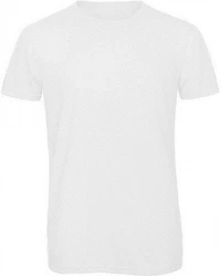 B&C Rundhalsshirt Triblend T-Shirt Herren Grau/Weiß/Creme/Khaki
