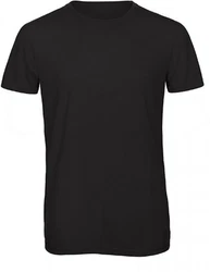 B&C Rundhalsshirt Triblend T-Shirt Herren Schwarz