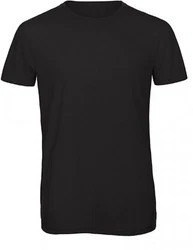 B&C Rundhalsshirt Triblend T-Shirt Herren Schwarz
