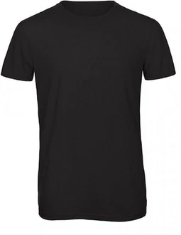 B&C Rundhalsshirt Triblend T-Shirt Herren Schwarz