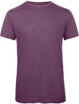B&C Rundhalsshirt Triblend T-Shirt Herren Lila/Rosa/Dunkelrot