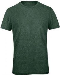 B&C Rundhalsshirt Triblend T-Shirt Herren Dunkelgrün/Grün