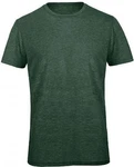 B&C Rundhalsshirt Triblend T-Shirt Herren Dunkelgrün/Grün