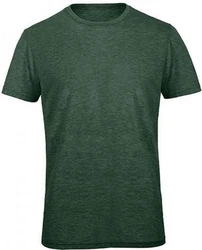 B&C Rundhalsshirt Triblend T-Shirt Herren Dunkelgrün/Grün