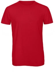 B&C Rundhalsshirt Triblend T-Shirt Herren Rot