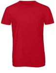 B&C Rundhalsshirt Triblend T-Shirt Herren Rot