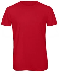 B&C Rundhalsshirt Triblend T-Shirt Herren Rot