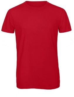 B&C Rundhalsshirt Triblend T-Shirt Herren Rot B&C Rundhalsshirt Triblend T-Shirt Herren Rot