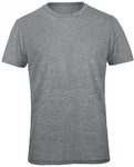 B&C Rundhalsshirt Triblend T-Shirt Herren Grau/Hellgrau/Dunkelgrau