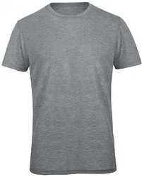 B&C Rundhalsshirt Triblend T-Shirt Herren Grau/Hellgrau/Dunkelgrau