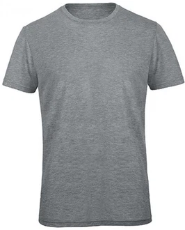 B&C Rundhalsshirt Triblend T-Shirt Herren Grau/Hellgrau/Dunkelgrau