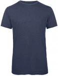 B&C Rundhalsshirt Triblend T-Shirt Herren Dunkelblau