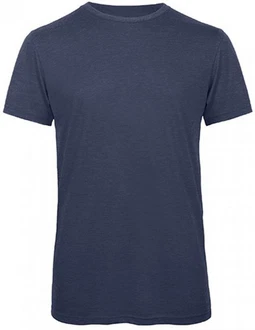 B&C Rundhalsshirt Triblend T-Shirt Herren Dunkelblau B&C Rundhalsshirt Triblend T-Shirt Herren Dunkelblau