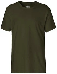 Neutral Rundhalsshirt Herren Interlock T-Shirt Dunkelgrün/Khaki