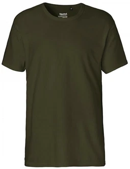 Neutral Rundhalsshirt Herren Interlock T-Shirt Dunkelgrün/Khaki Neutral Rundhalsshirt Herren Interlock T-Shirt Dunkelgrün/Khaki