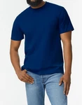 Gildan Rundhalsshirt Herren Softstyle Midweight T-Shirt Blau/Dunkelblau