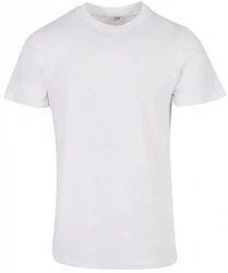 Build Your Brand Basic Round Neck T-Shirt Grau/Weiß