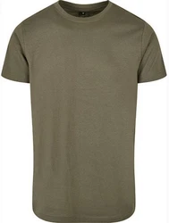 Build Your Brand Basic Round Neck T-Shirt Dunkelgrün/Khaki