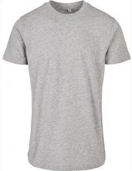 Build Your Brand Basic Round Neck T-Shirt Grau/Hellgrau