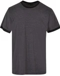 Build Your Brand Rundhalsshirt Herren Ringer T-Shirt Dunkelgrau/Grau/Hellgrau/Dunkelblau