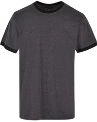 Build Your Brand Rundhalsshirt Herren Ringer T-Shirt Dunkelgrau/Grau/Hellgrau/Dunkelblau