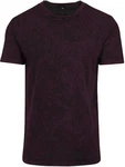 Build Your Brand Rundhalsshirt Herren Acid Washed Tee Lila/Dunkelrot/Rosa