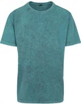 Build Your Brand Rundhalsshirt Herren Acid Washed Tee Grün/Türkis