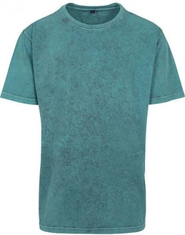 Build Your Brand Rundhalsshirt Herren Acid Washed Tee Grün/Türkis Build Your Brand Rundhalsshirt Herren Acid Washed Tee Grün/Türkis
