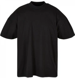 Build Your Brand Rundhalsshirt Mens Oversized Mock Neck Tee Schwarz