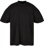 Build Your Brand Rundhalsshirt Mens Oversized Mock Neck Tee Schwarz