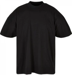 Build Your Brand Rundhalsshirt Mens Oversized Mock Neck Tee Schwarz