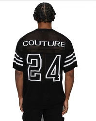 Denim House T-Shirt OVERSIZE Transparent Kurzarm T-Shirt Schwarz