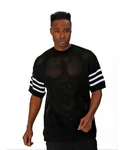 Denim House T-Shirt OVERSIZE Transparent Kurzarm T-Shirt Schwarz