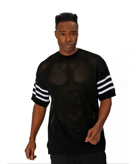Denim House T-Shirt OVERSIZE Transparent Kurzarm T-Shirt