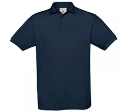B&C Poloshirt Safran Unisex Dunkelblau/Blau