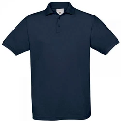 B&C Poloshirt Safran Unisex Dunkelblau/Blau