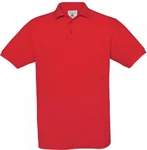 B&C Poloshirt Safran Unisex Rot/Dunkelrot