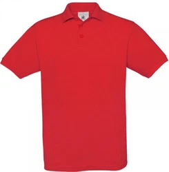 B&C Poloshirt Safran Unisex Rot/Dunkelrot
