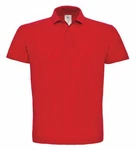B&C Poloshirt Top Herren Rot/Dunkelrot