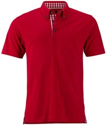 James & Nicholson Poloshirt Traditional Polo Herren Dunkelrot/Rot