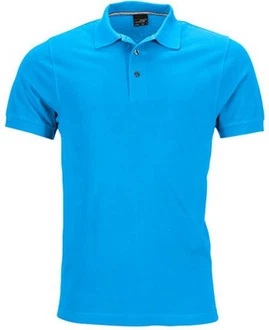 James & Nicholson Poloshirt Herren Pima Polo Blau/Hellblau/Türkis