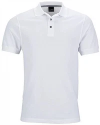 James & Nicholson Poloshirt Herren Pima Polo Weiß/Creme/Grau