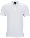 James & Nicholson Poloshirt Herren Pima Polo Weiß/Creme/Grau