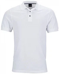 James & Nicholson Poloshirt Herren Pima Polo Weiß/Creme/Grau