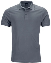 James & Nicholson Poloshirt Herren Pima Polo Dunkelblau/Grau/Blau