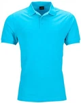 James & Nicholson Poloshirt Herren Elastic Polo Piqu Türkis/Hellblau/Blau