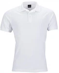 James & Nicholson Poloshirt Herren Elastic Polo Piqu Weiß/Creme/Dunkelblau