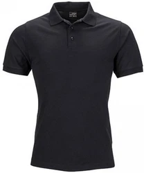 James & Nicholson Poloshirt Herren Elastic Polo Piqu Dunkelblau/Grau/Dunkelgrau/Schwarz